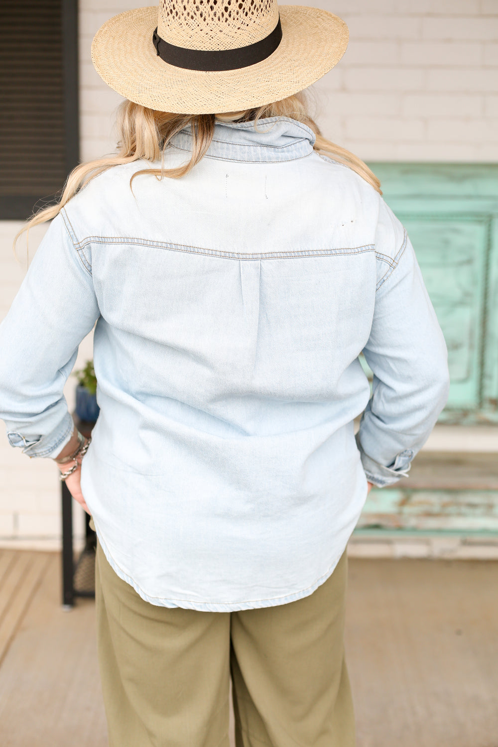Light Denim Shirt Jacket
