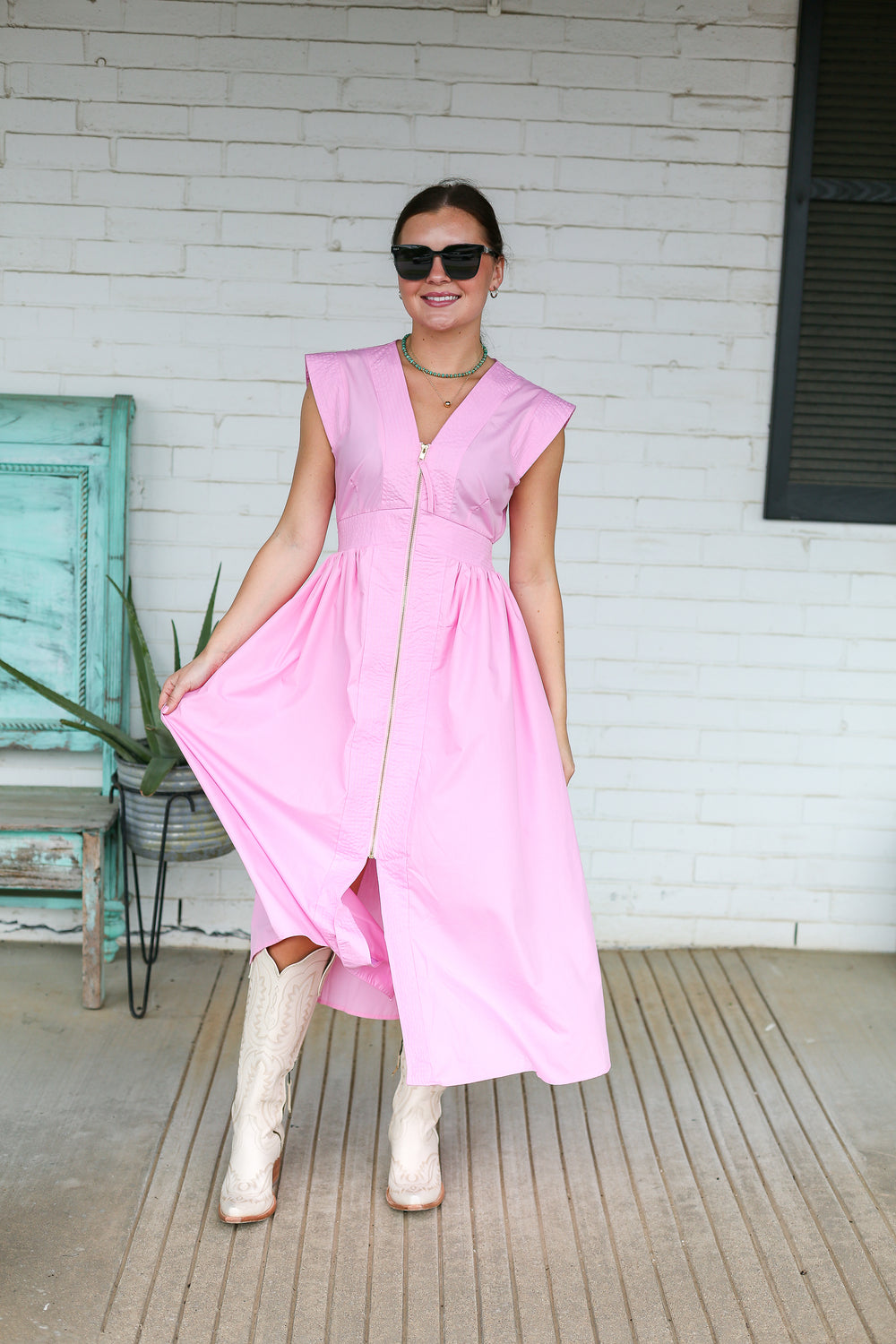 Light Pink Jolene Midi Dress