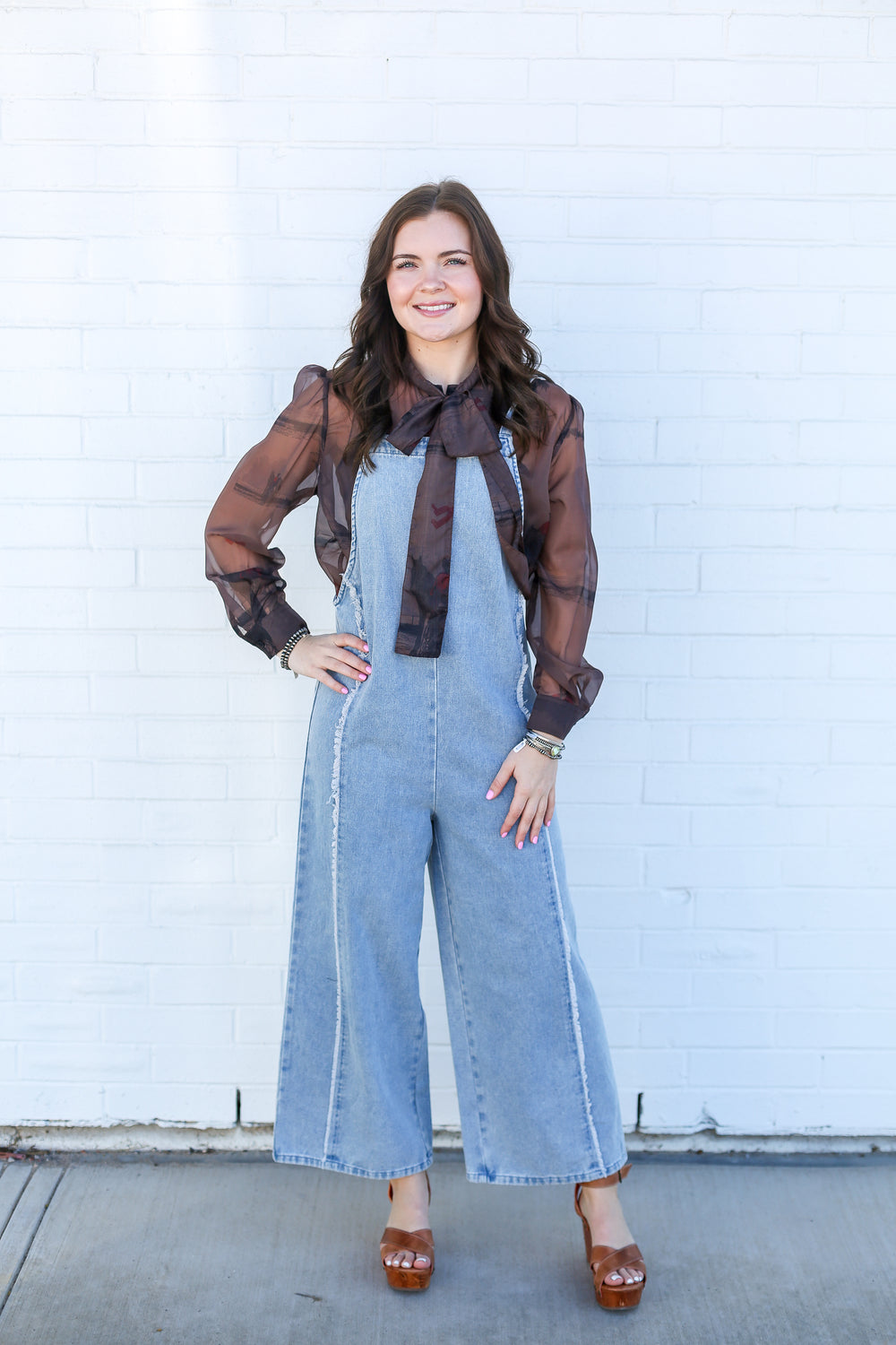 Light Washed Denim Overalls