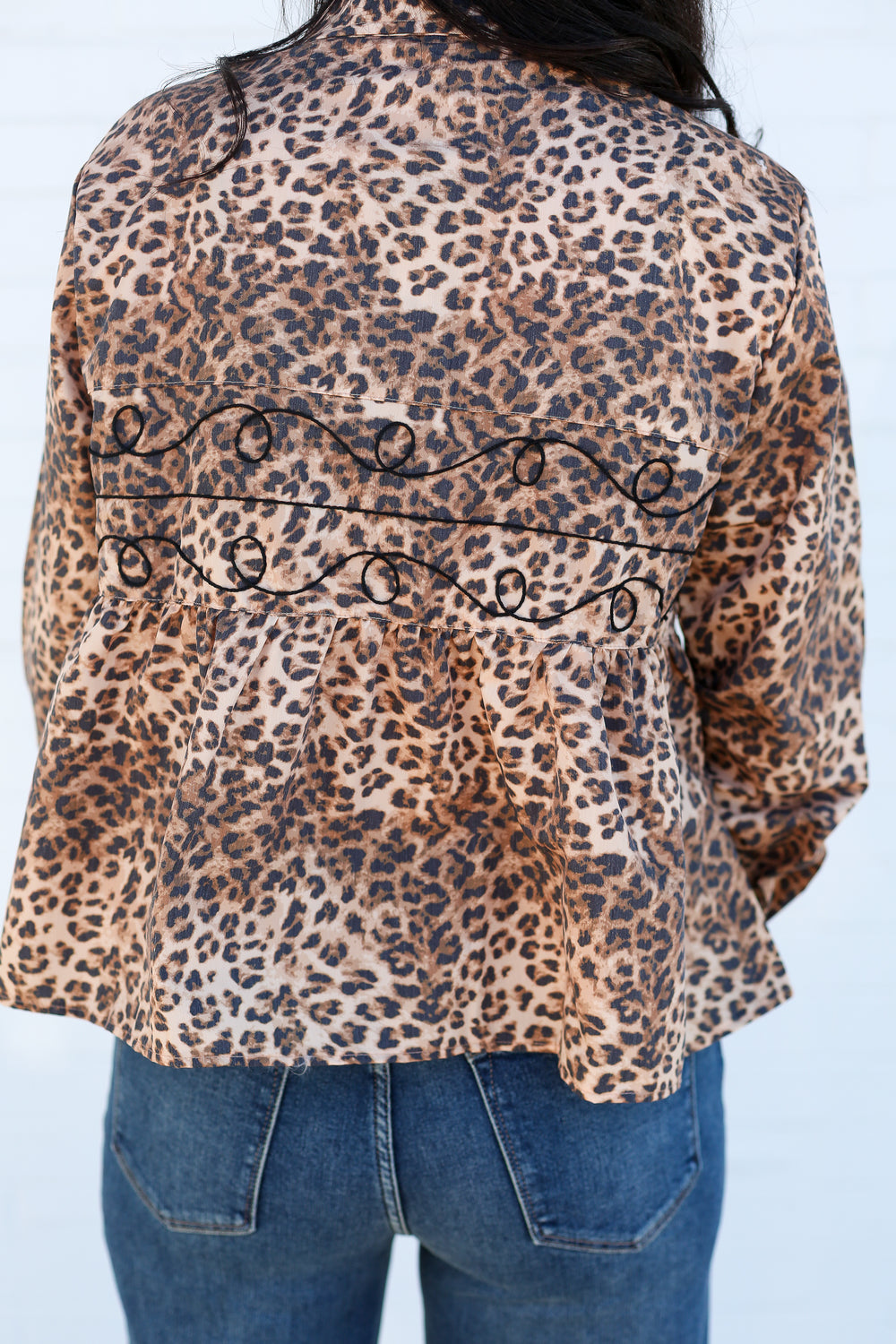 Loopty Lou Leopard Button Down Blouse