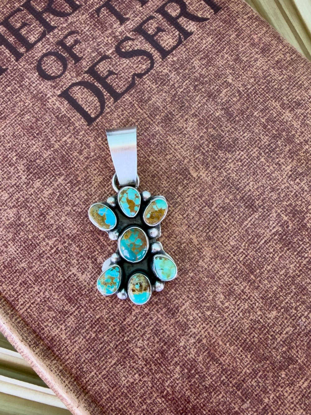Lucky Seven Stone Kingman Turquoise Pendant