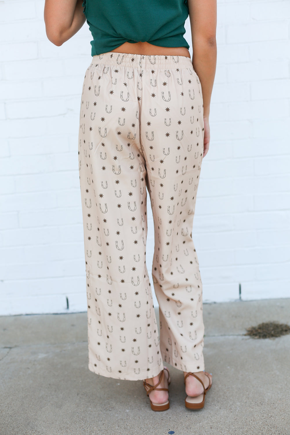 Lucky You Taupe Pinstripe Pants