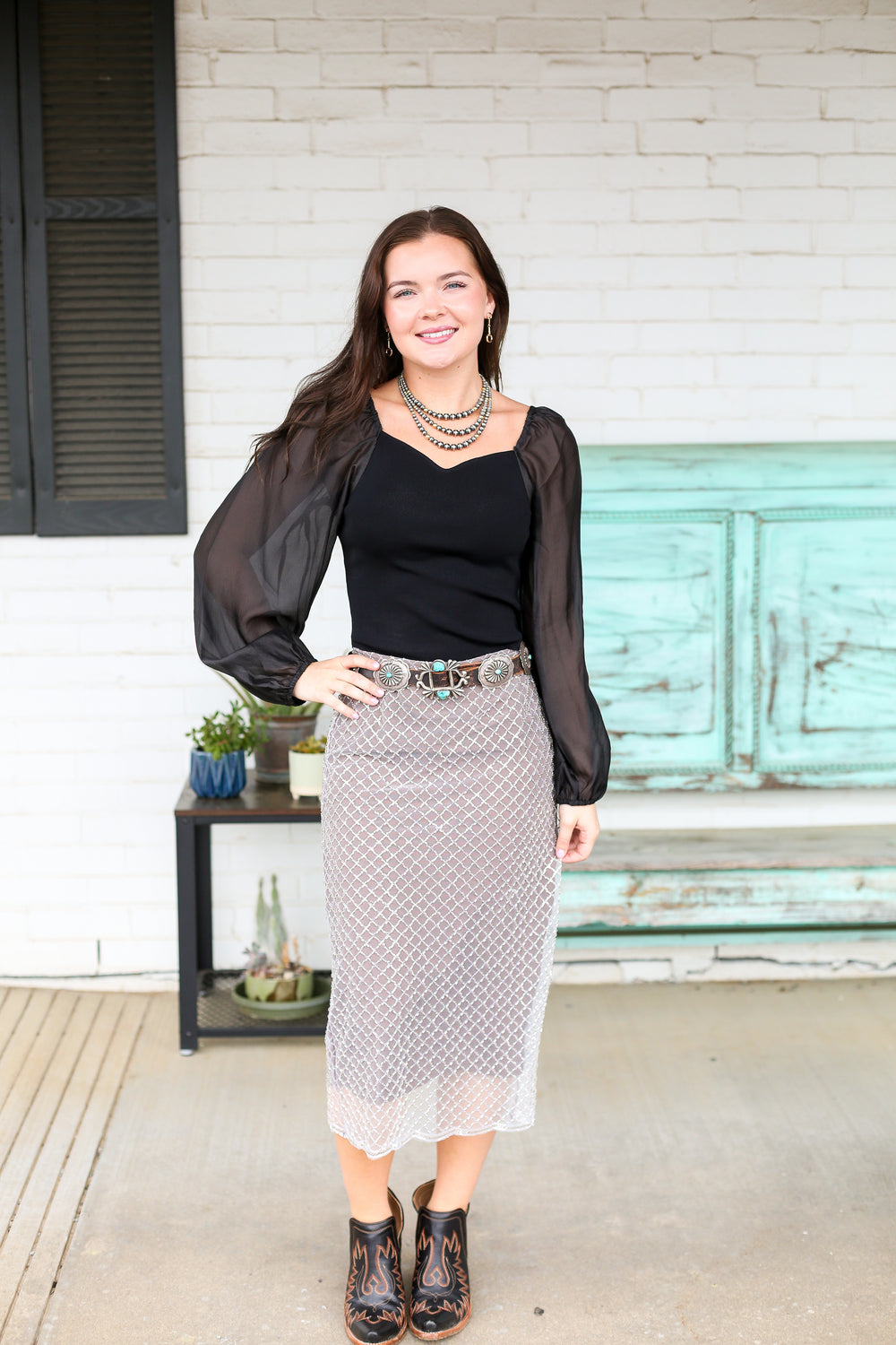 Luxe Link Midi Skirt