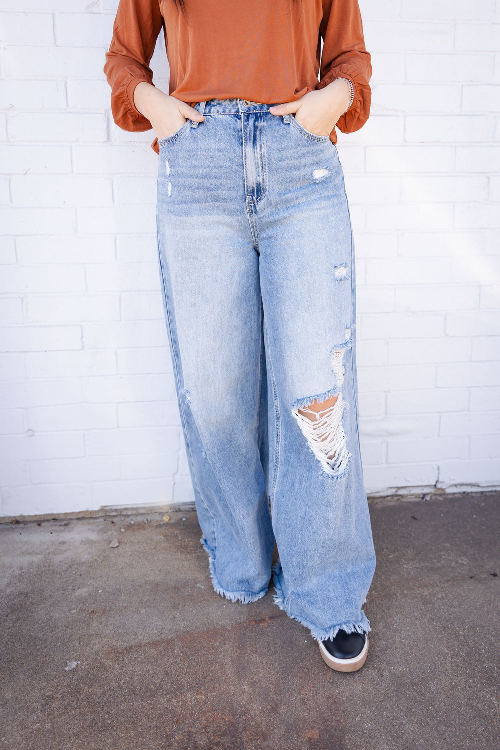 Morgan Wide Leg Boyfriend Jeans