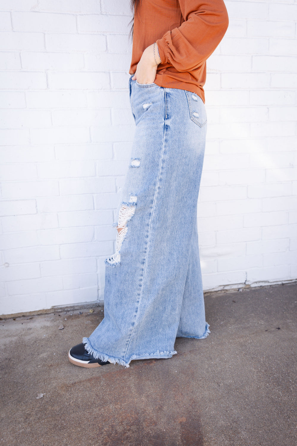 Morgan Wide Leg Boyfriend Jeans