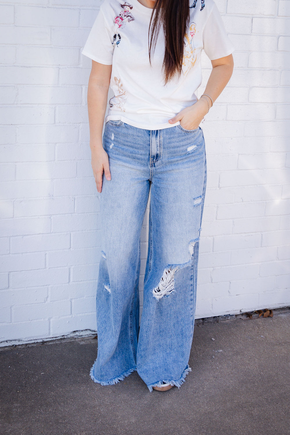 Morgan Wide Leg Boyfriend Jeans