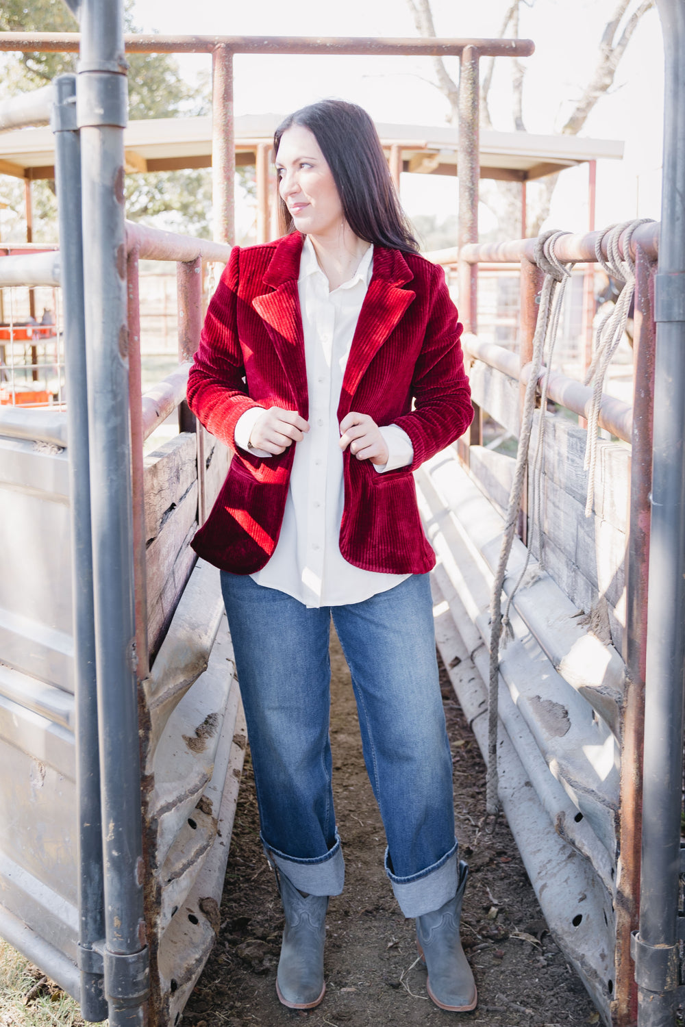 Maroon Pocket Blazer