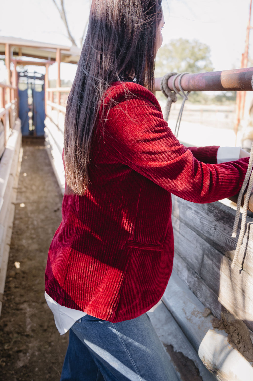 Maroon Pocket Blazer