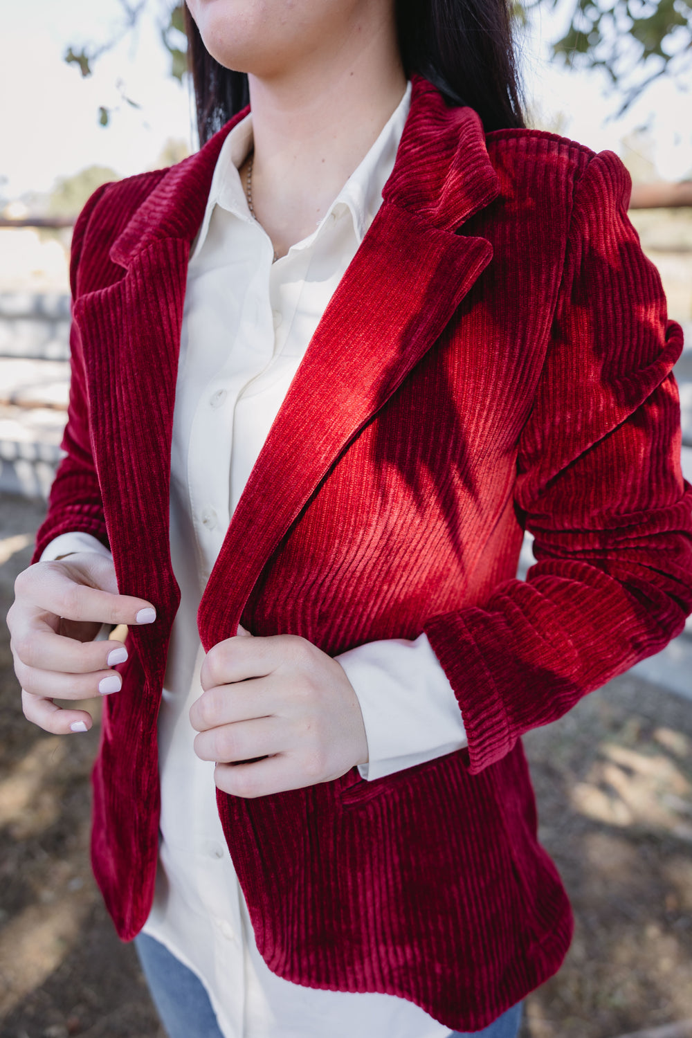 Maroon Pocket Blazer