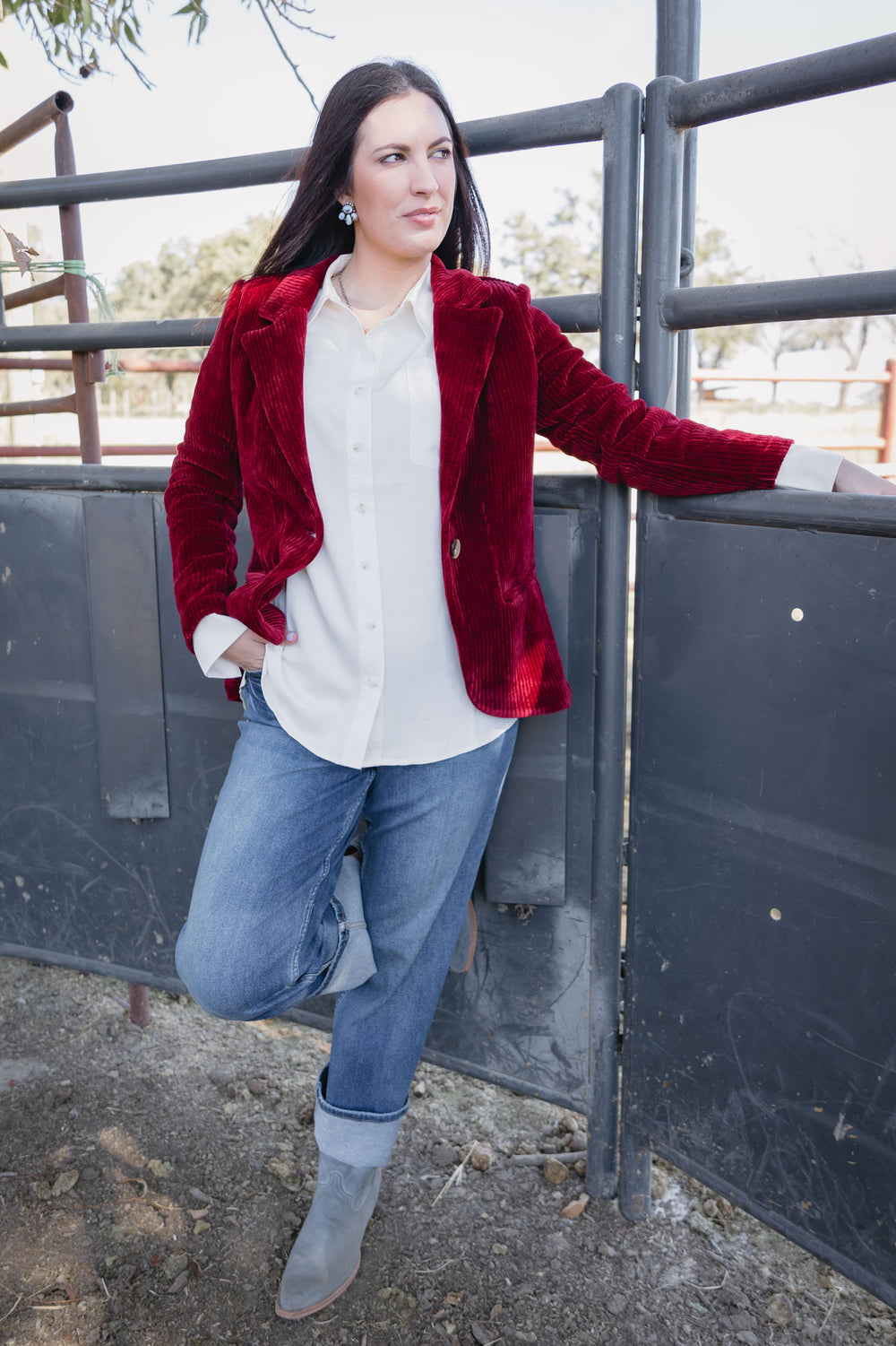 Maroon Pocket Blazer