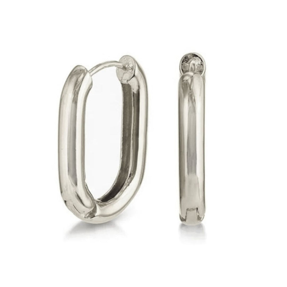 Kaleigh Silver Mega Hoop Earrings