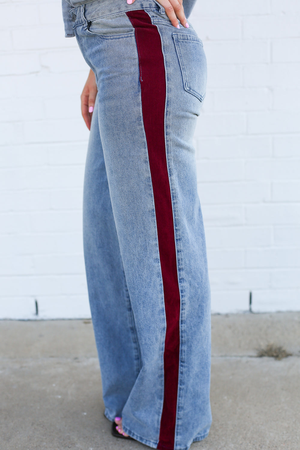 Merlot Corded Denim Jeans
