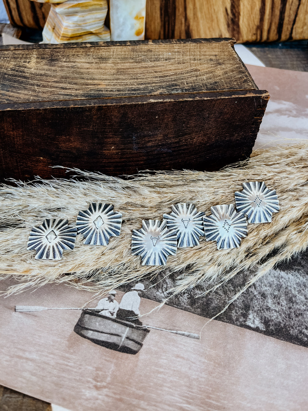 Mesa Stamped Concho Earrings