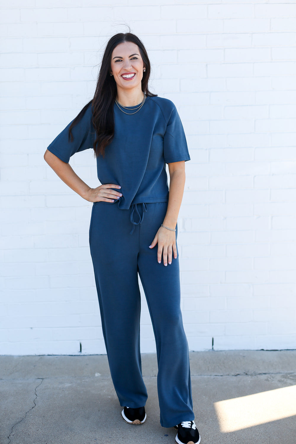 Midnight Navy Caxton Soft Drape Tee