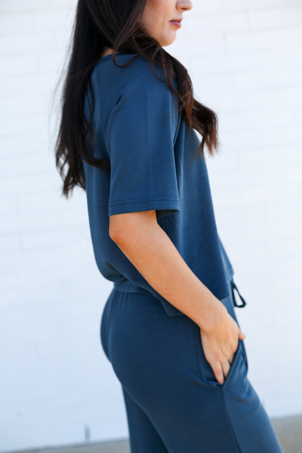 Midnight Navy Caxton Soft Drape Tee