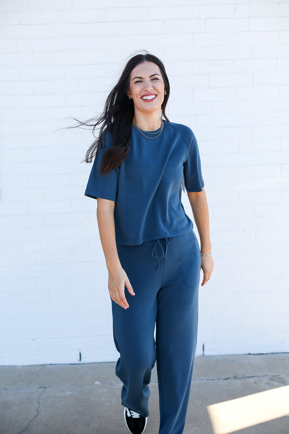 Midnight Navy Caxton Wide Leg Pants