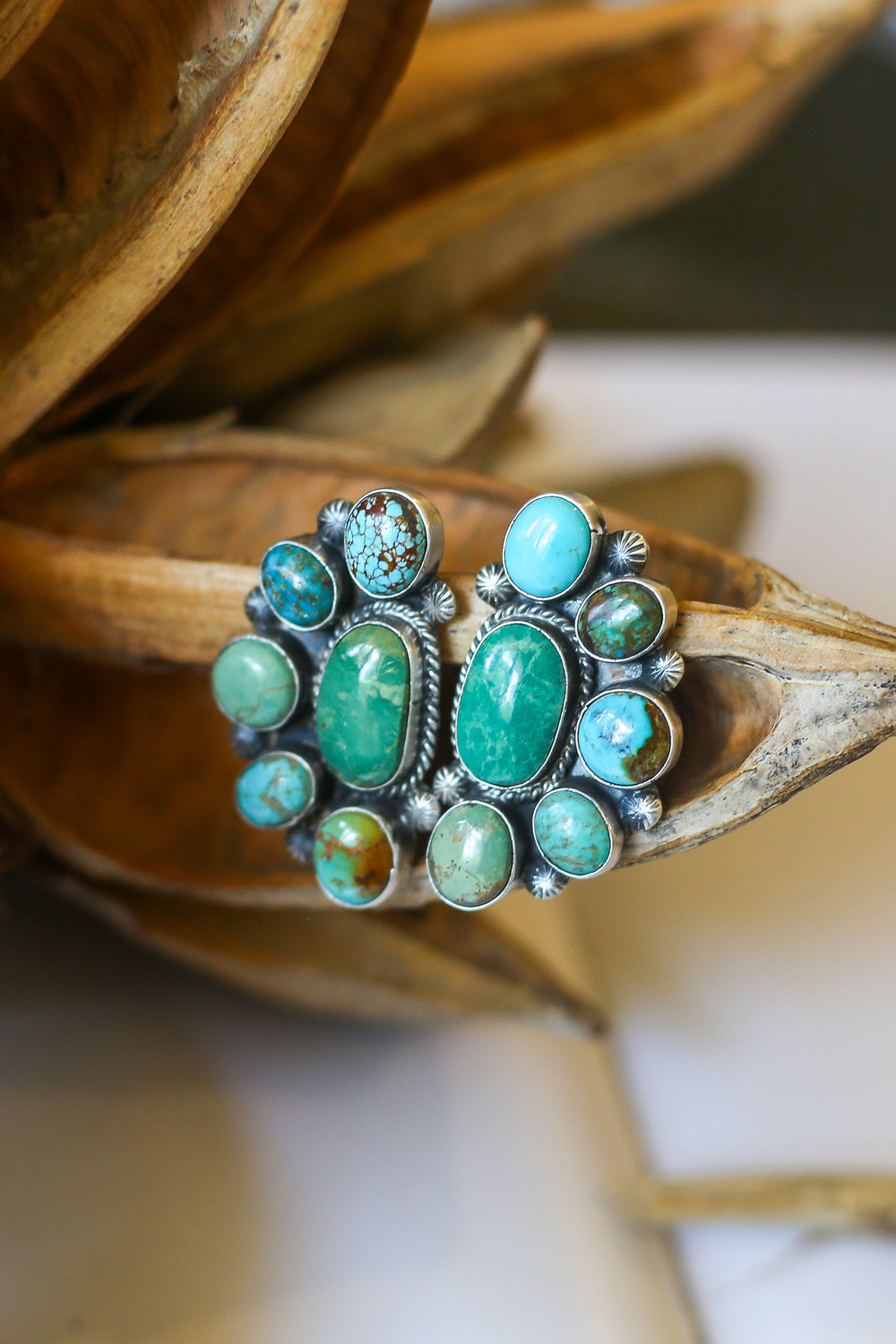 Mixed Half Cluster Earrings 1.0