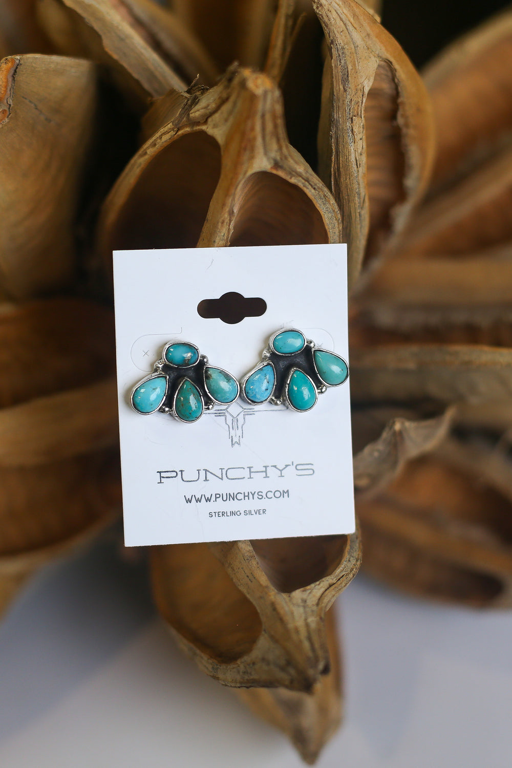 Mixed Turquoise Bear Claw Earrings