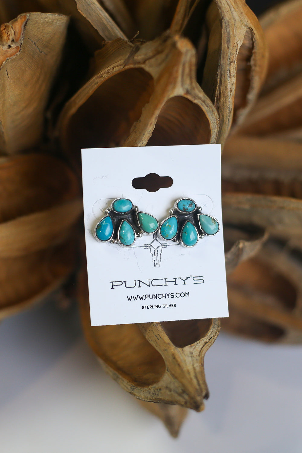 Mixed Turquoise Bear Claw Earrings