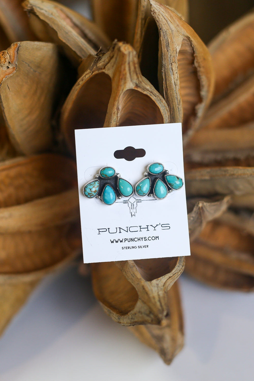 Mixed Turquoise Bear Claw Earrings