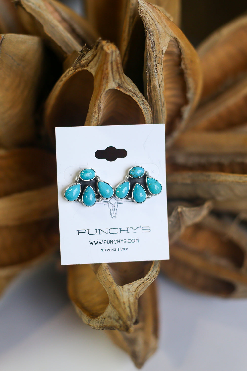 Mixed Turquoise Bear Claw Earrings