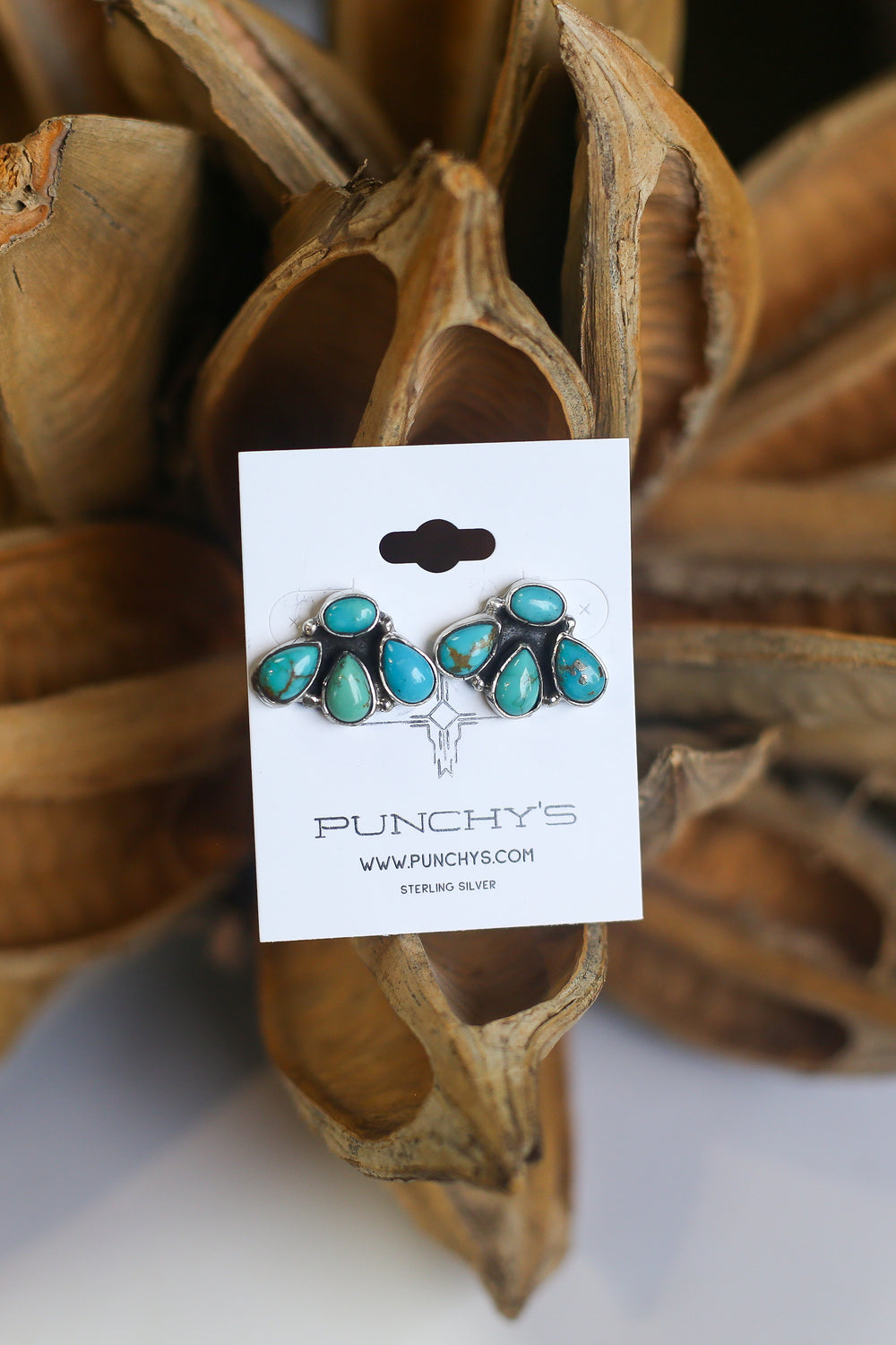 Mixed Turquoise Bear Claw Earrings