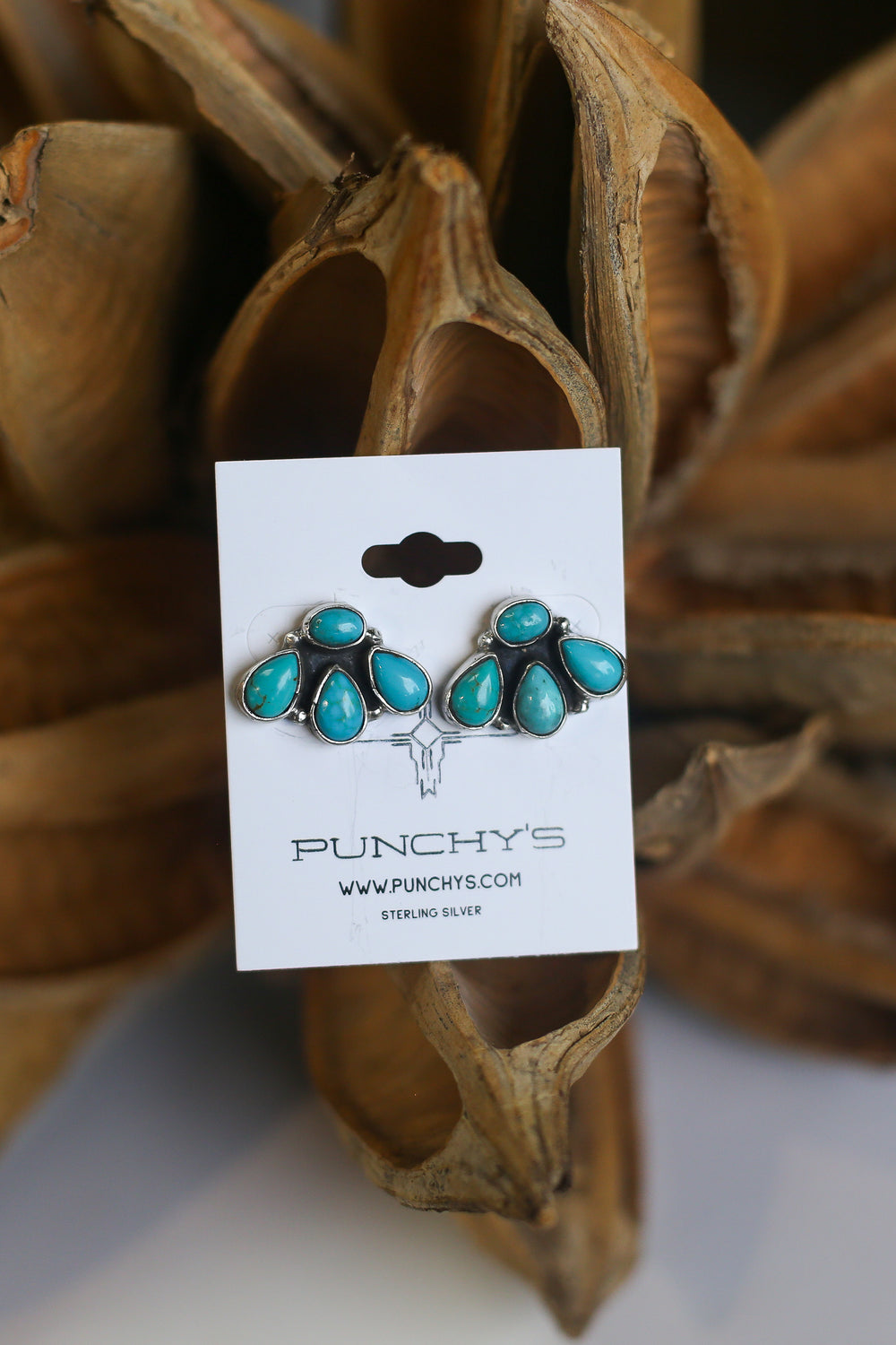Mixed Turquoise Bear Claw Earrings