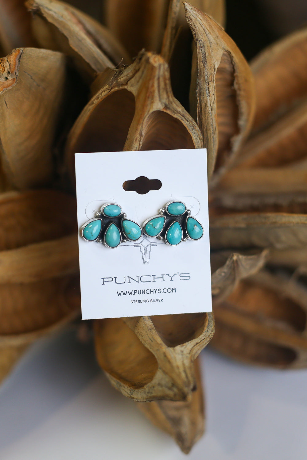 Mixed Turquoise Bear Claw Earrings