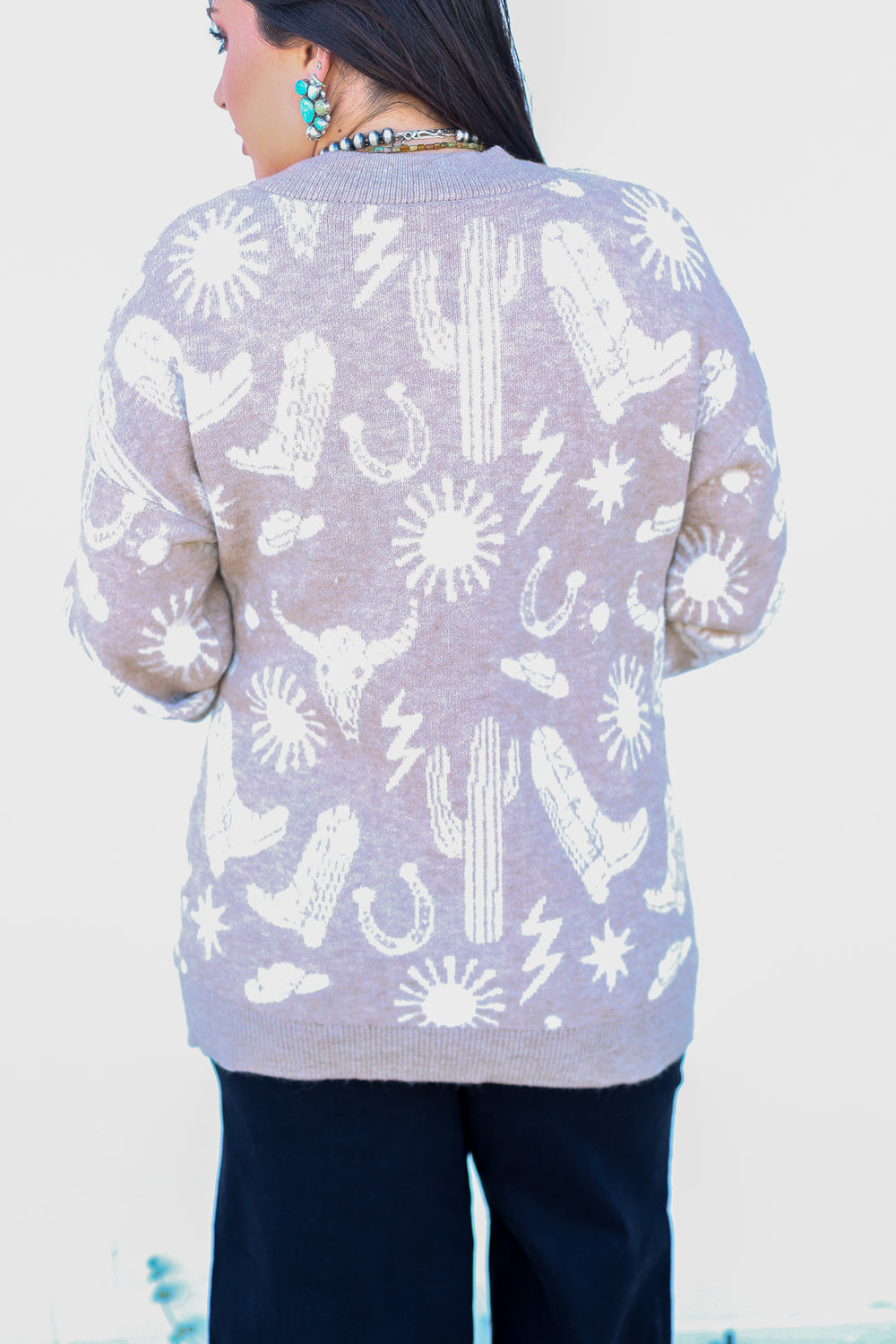 Mocha Desert Dusk Oversized Cardigan