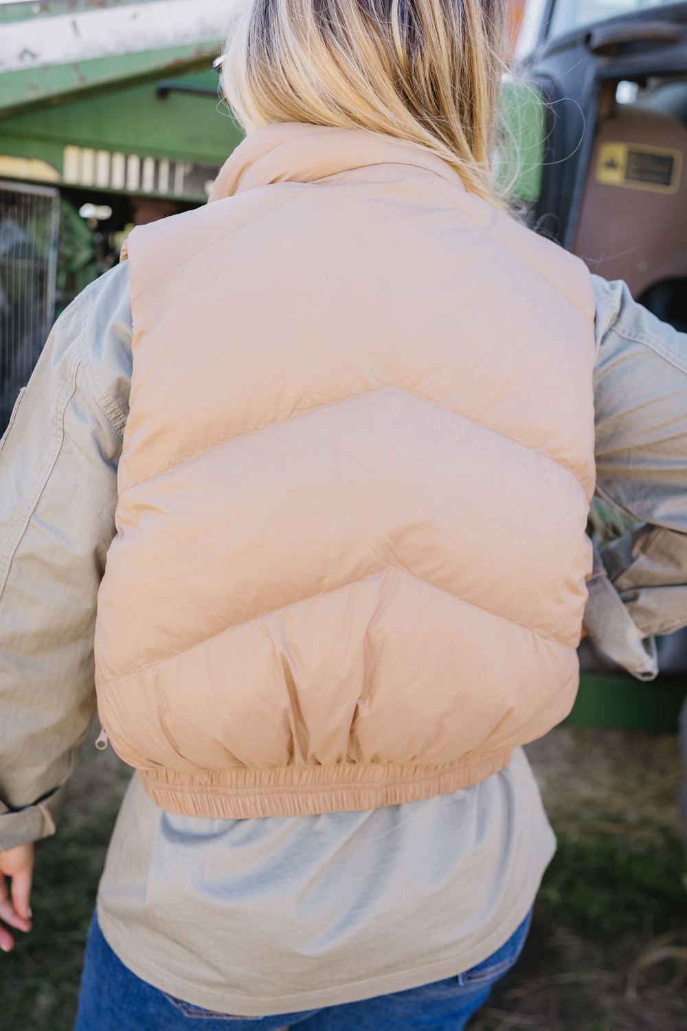 Mocha Reversible Puffer Vest