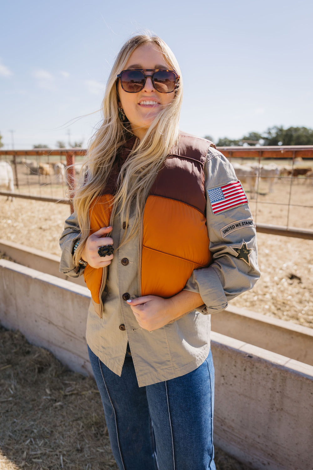 Mocha Reversible Puffer Vest