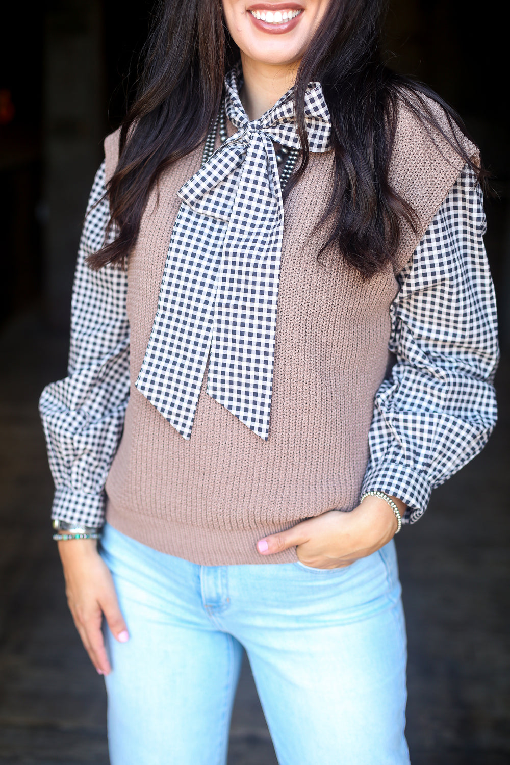 The Mocha Sleeveless Sweater