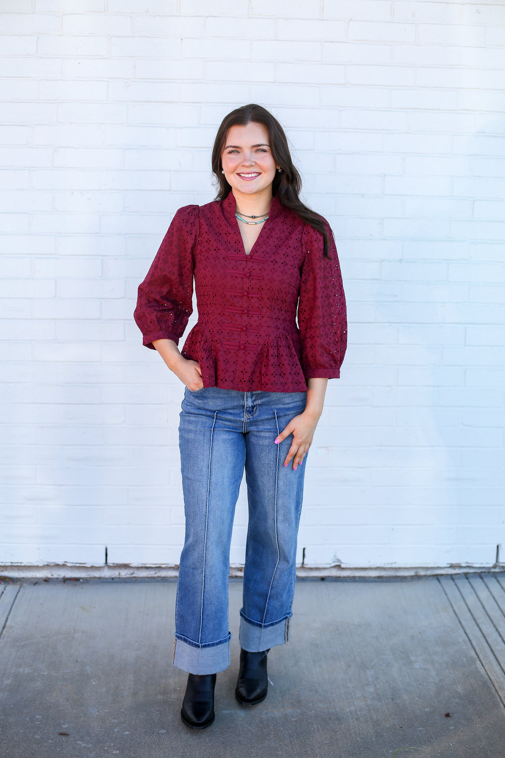 Monte Carlo Burgundy Top