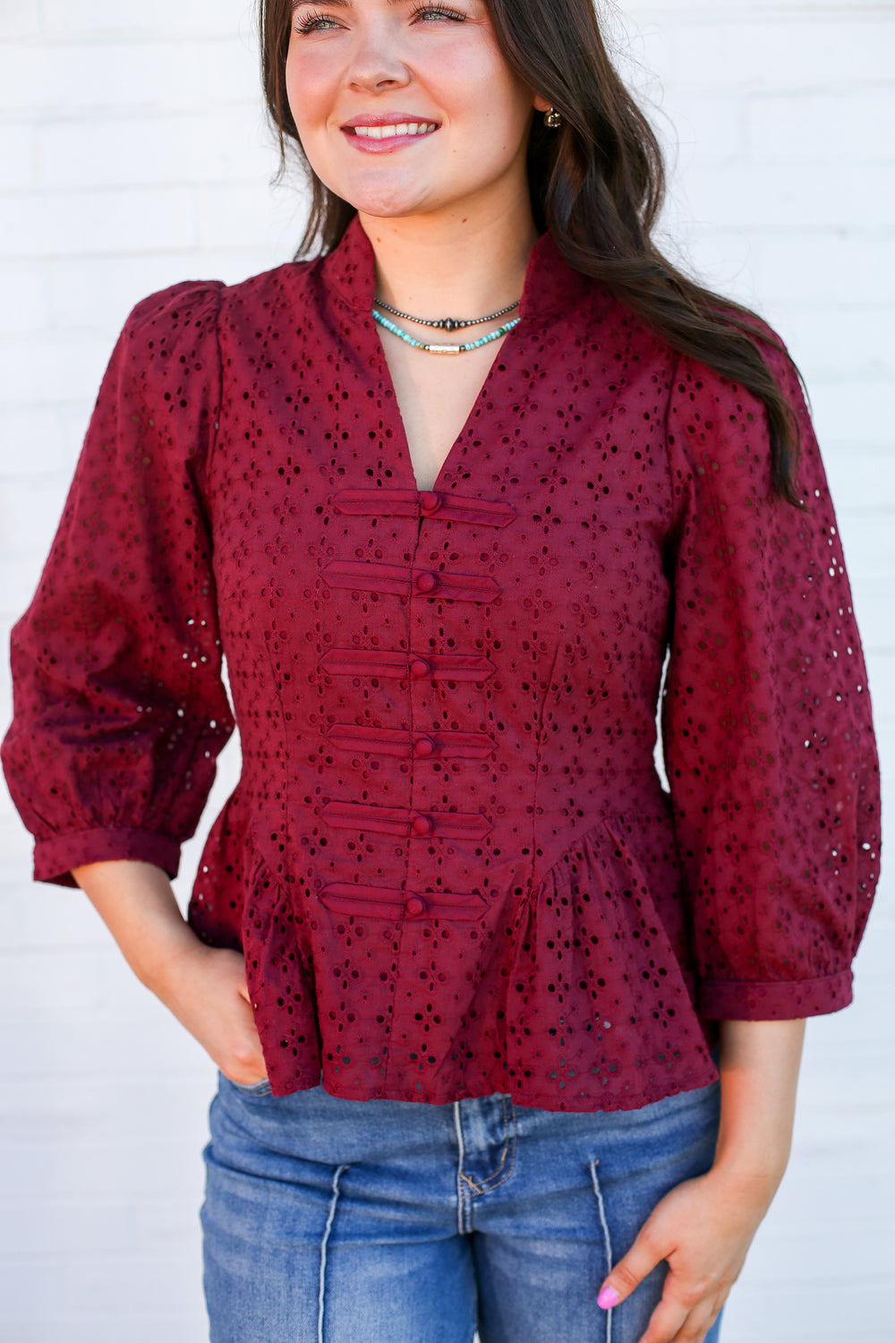Monte Carlo Burgundy Top