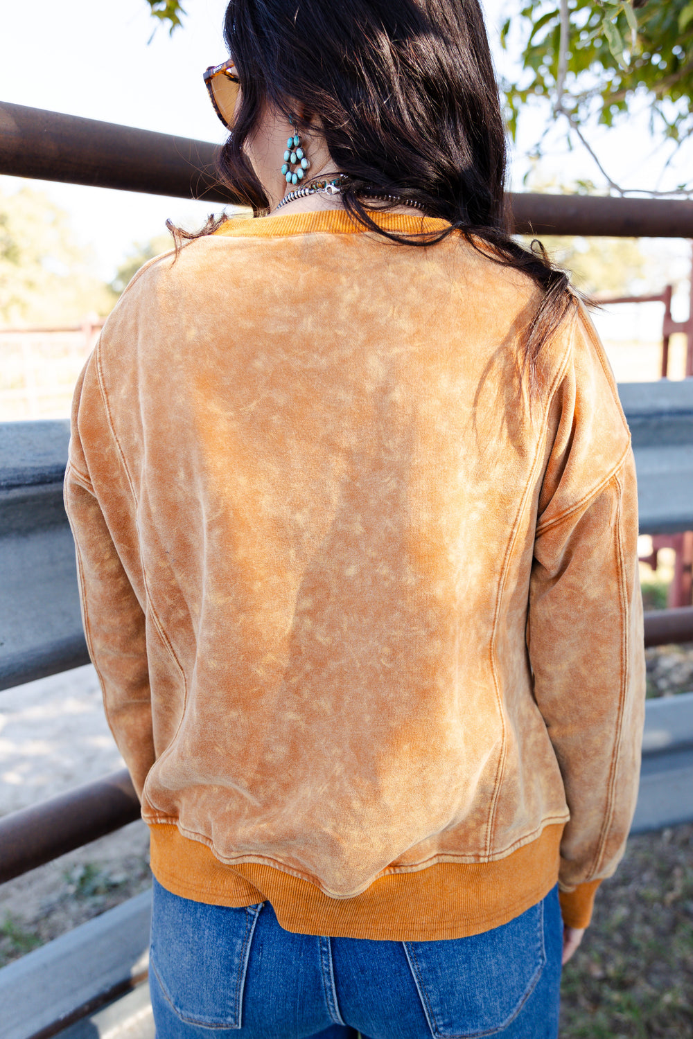 Mustard Acid Washed Sweatshirt