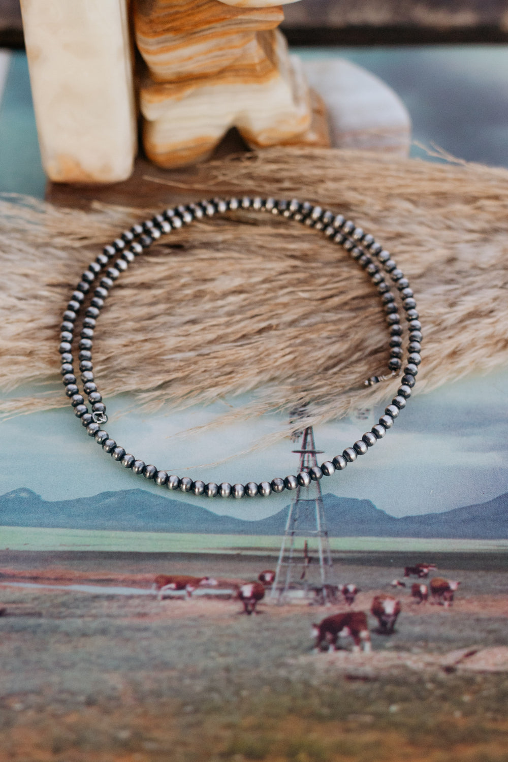 Navajo Pearl Memory Wire Choker