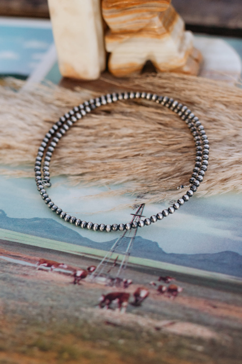 Navajo Pearl Memory Wire Choker