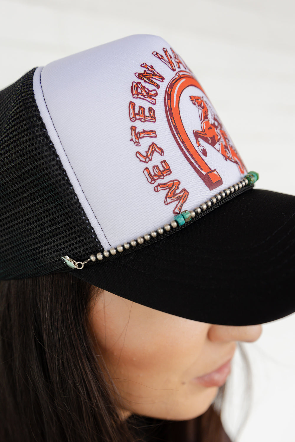 Navajo Pearl Trucker Hat Band