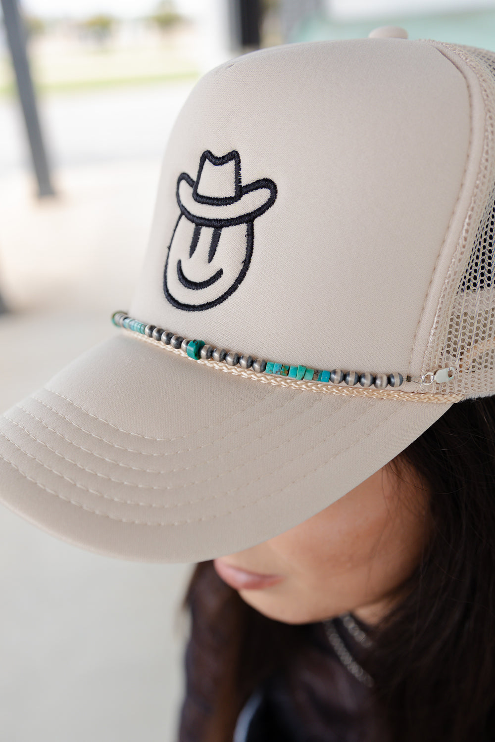 Navajo Pearl Trucker Hat Band