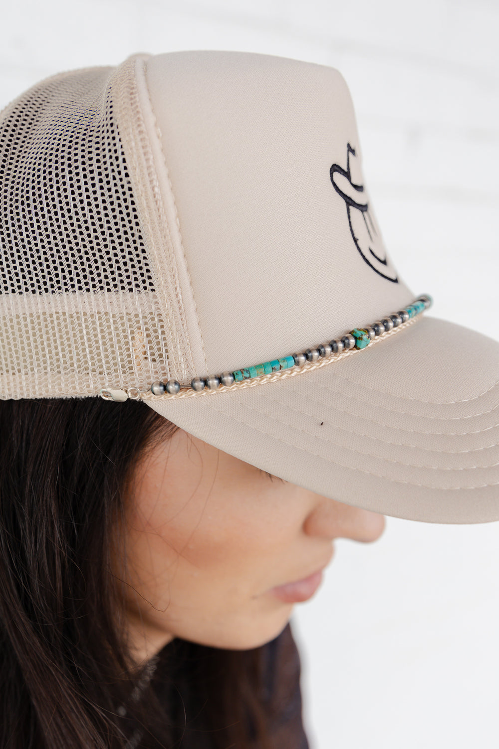 Navajo Pearl Trucker Hat Band