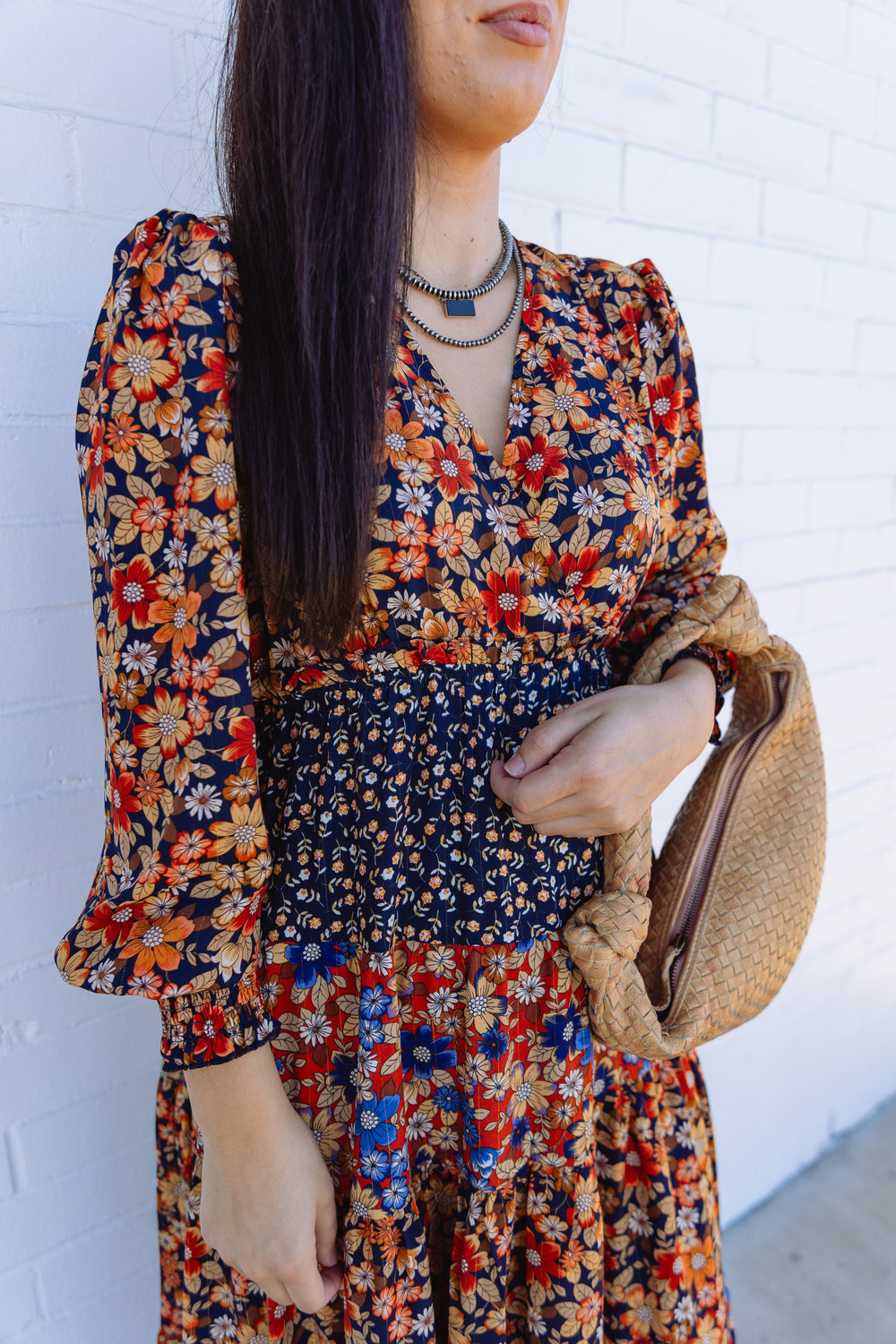 Navy Floral Dress