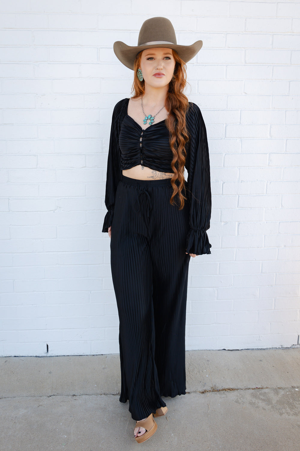 Night Pleated Set