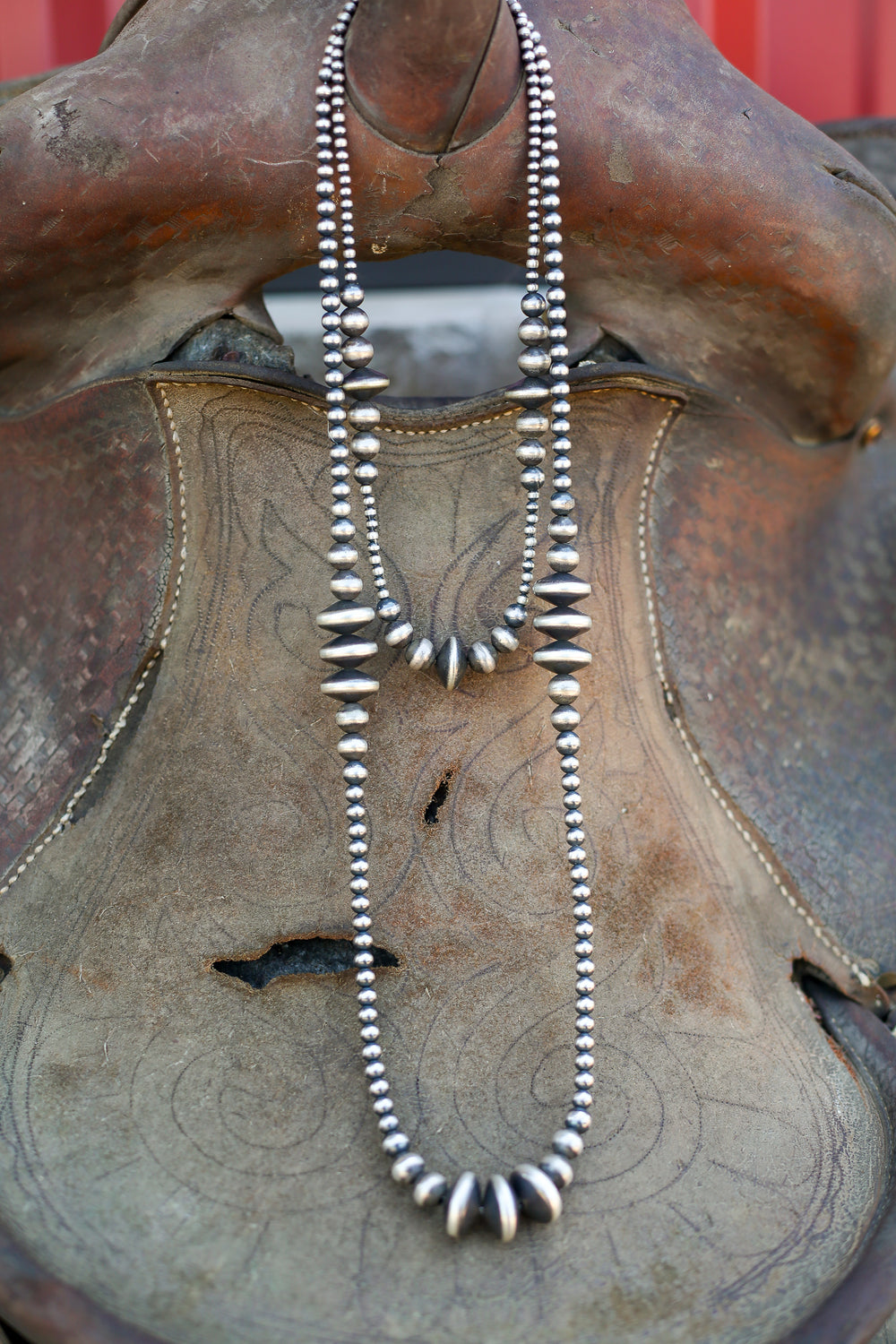 Navajo Pearl Multi Size and Saucer Necklace 18 inch