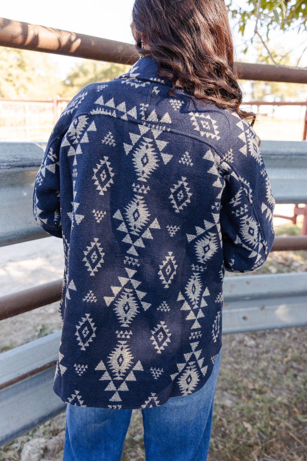 Navy Aztec Shacket