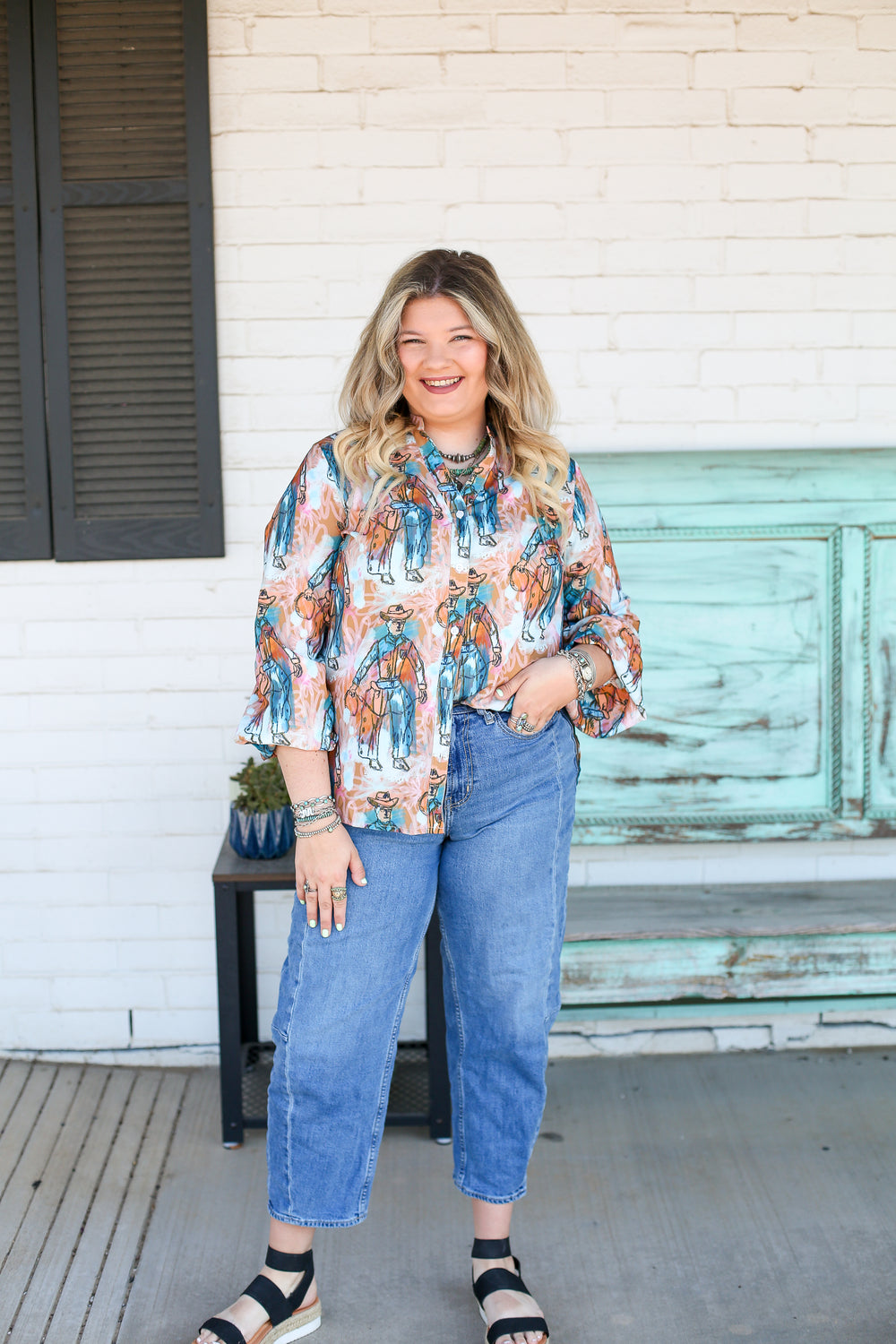 Neon Cowboy Blouse