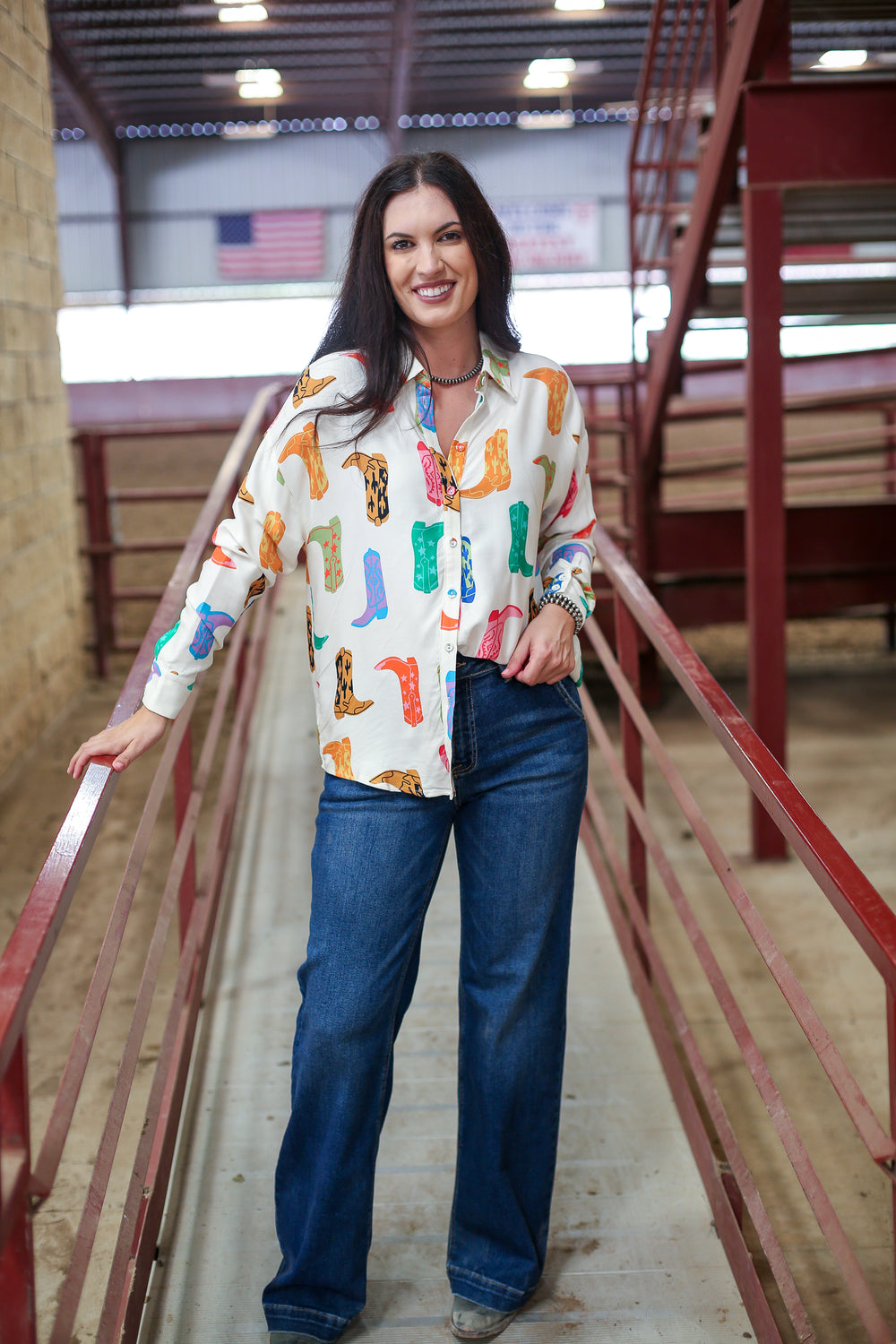 Neon Honky Tonk Dreams Button Down Shirt