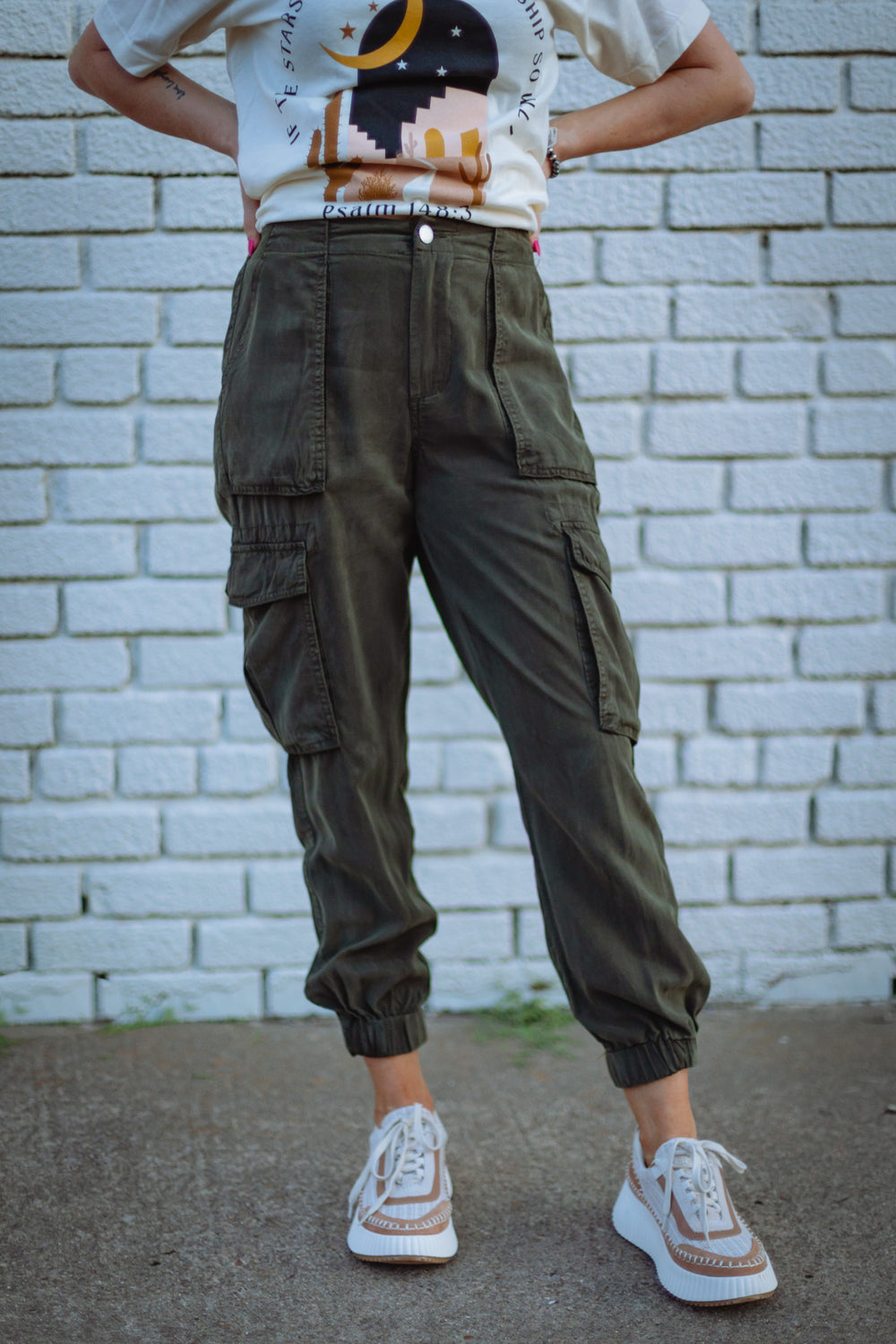 Olive Cargo Pant Joggers