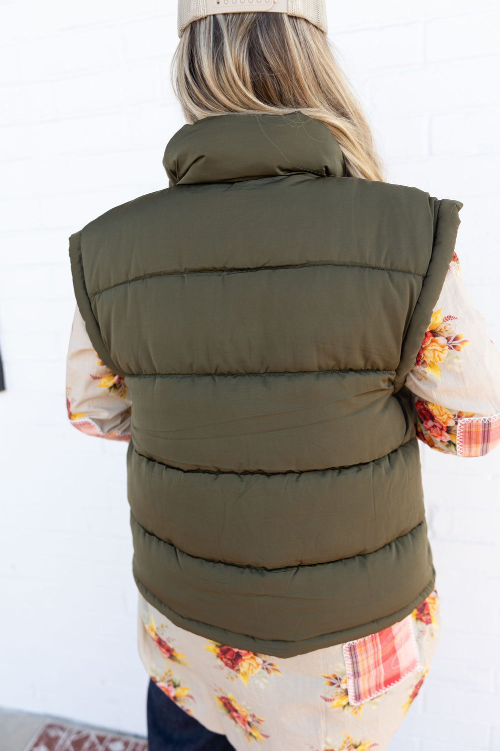 Olive Hills Puffer Vest