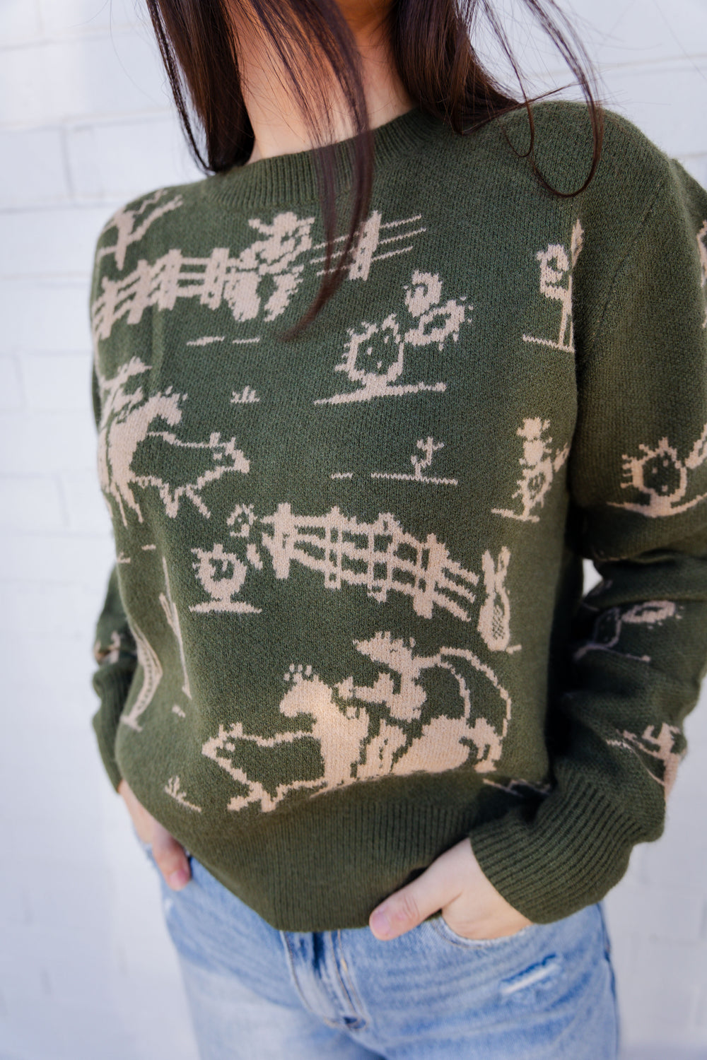 Olive Rancho Sweater