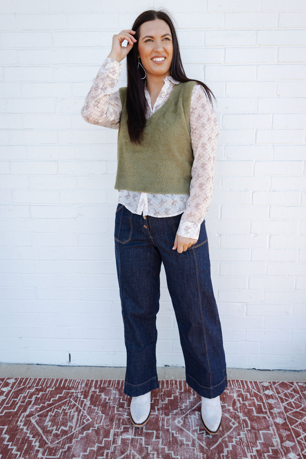 Olive Sweater Vest